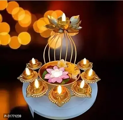 Lotus Flower Diya for Puja Decor-thumb0