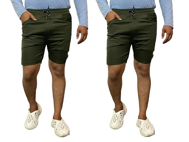 Stylish and Unique Regular Fit Short Lycra short (Pack of 2)