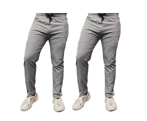 Stylish and Unique Regular Fit Lycra Light Track Pant Pack of 2