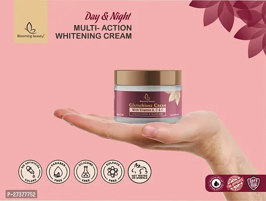 Blooming beauty Day Night Daily use as Glutathione For Skin Whitening cream, Dark Spots, Dry Skin, Hyper Pigmentation  Glass Skin | Daily Use Moisturizing | Glowing  Brighten Skin | Enrich With Glut-thumb2