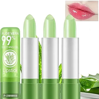 MISS DOLLAloe Vera Natural Changing Color Long-Lasting Nourish Protect Lips Care Lip Balm Pack Of 3-thumb0