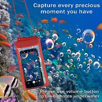 pora's Universal Waterproof Case/Pouch Cover, Waterproof Phone Pouch Dry Bag Compatible for iPhone 12/12 Pro Max/11/11 Pro/SE/Xs Max/XR/8P/7 Galaxy up to 7, Phone Pouch for Beach Travel (Set of 1)-thumb1