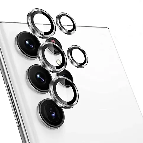 MOBIKTC (3 Pack Camera Lens Protector Tempered Glass for Samsung Galaxy Z Fold 4 Alloy Metal Individual Ring (Silver)