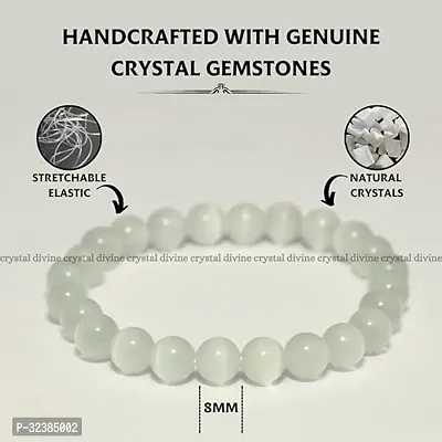 Crystal Divine Selenite Healing Crystal Bracelet For Woman 8mm Money Magnet Bracelet For Girls Crystal Bracelet For Men Friendship Gifts Hand Bracelet Couple Bracelet Aesthetic Bracelets For Gifts-thumb4