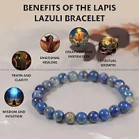 Crystal Divine Lapis Lazuli Healing Crystal Bracelet For Woman 8mm Money Magnet Bracelet For Girls Crystal Bracelet For Men Friendship Gifts Hand Bracelet Couple Bracelet Aesthetic Bracelets For Gifts-thumb3