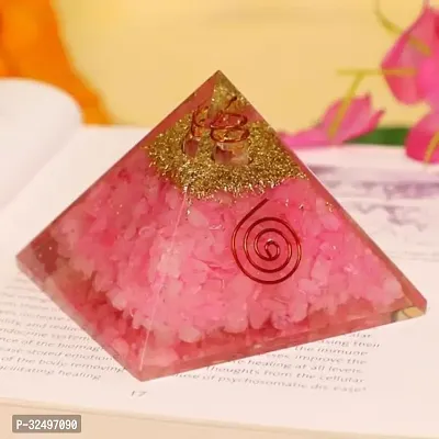 Crystal Divine Gomti Chakra Crystal Pyramid Vastu for Home Orgone Crystal Pyramid Showpieces for Home Decor Items Crystal Pyramid for Positive Energy Crystal Pyramid for Office Table Decorative Items-thumb0