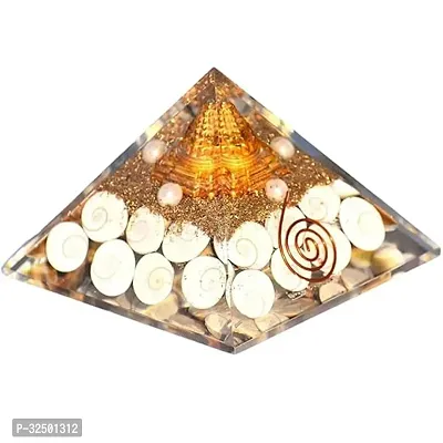 Crystal Divine Gomti Chakra Crystal Pyramid Vastu for Home Orgone Crystal Pyramid Showpieces for Home Decor Items Crystal Pyramid for Positive Energy Crystal Pyramid for Office Table Decorative Items-thumb0