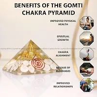 Crystal Divine Gomti Chakra Crystal Pyramid Vastu for Home Orgone Crystal Pyramid Showpieces for Home Decor Items Crystal Pyramid for Positive Energy Crystal Pyramid for Office Table Decorative Items-thumb1