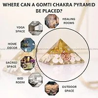 Crystal Divine Gomti Chakra Crystal Pyramid Vastu for Home Orgone Crystal Pyramid Showpieces for Home Decor Items Crystal Pyramid for Positive Energy Crystal Pyramid for Office Table Decorative Items-thumb2