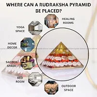 Crystal Divine Rudraksha Crystal Pyramid Vastu for Home Orgone Crystal Pyramid Showpieces for Home Decor Items Crystal Pyramid for Positive Energy Crystal Pyramid for Office Table Decorative Items-thumb3