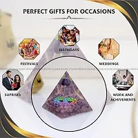 Crystal Divine Amethyst Ball Crystal Pyramid Vastu For Home Orgone Crystal Pyramid Showpieces For Home Decor Items Crystal Pyramid For Positive Energy Crystal Pyramid For Office Table Decorative Items-thumb2