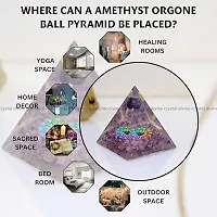 Crystal Divine Amethyst Ball Crystal Pyramid Vastu For Home Orgone Crystal Pyramid Showpieces For Home Decor Items Crystal Pyramid For Positive Energy Crystal Pyramid For Office Table Decorative Items-thumb3