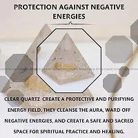 Crystal Divine Clear Quartz Ball Crystal Pyramid Vastu for Home Orgone Crystal Pyramid Showpieces for Home Decor Crystal Pyramid for Positive Energy Crystal Pyramid for Office Table Decorative Items-thumb3