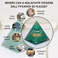 Crystal Divine Malachite Ball Crystal Pyramid Vastu For Home Orgone Crystal Pyramid Showpieces For Home Decor Items Crystal Pyramid For Positive Energy Crystal Pyramid For Office Table Decorative Ite-thumb1