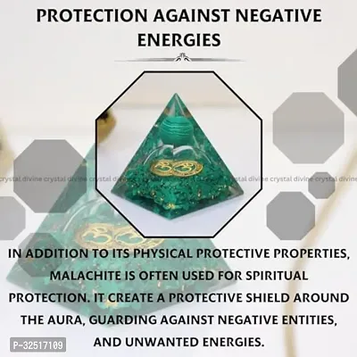 Crystal Divine Malachite Ball Crystal Pyramid Vastu For Home Orgone Crystal Pyramid Showpieces For Home Decor Items Crystal Pyramid For Positive Energy Crystal Pyramid For Office Table Decorative Ite-thumb4