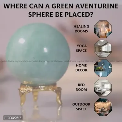 Crystal Divine Aventurine Crystal Sphere Ball Crystal Showpieces for Home Decor Table Decor Items  Decorative Items Crystal Stones Astro Sphere Crystal Ball Gemstone Spheres Feng Shui Items Gifts-thumb4