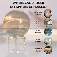 Crystal Divine Tiger Eye Crystal Sphere Ball Crystal Showpieces for Home Decor Table Decor Items  Decorative Items Crystal Stones Astro Sphere Crystal Ball Gemstone Spheres Feng Shui Items Gifts-thumb3