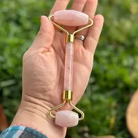 Crystal Divine Rose Quartz Face Massage Roller Crystal Face Roller For Women-thumb4