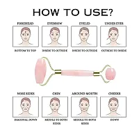 Crystal Divine Rose Quartz Face Massage Roller Crystal Face Roller For Women-thumb1