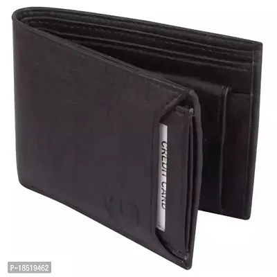 Designer Black Leather Solid Card Holder For Men-thumb0