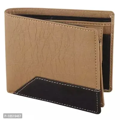 Designer Beige Leather Solid Card Holder For Men