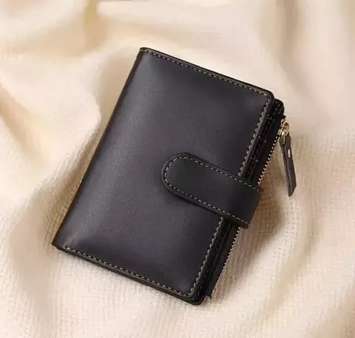 Stylish Artificial Leather Solid Card Holder For Women