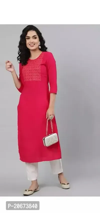 Stylish Women Rayon Casual Kurta-thumb0