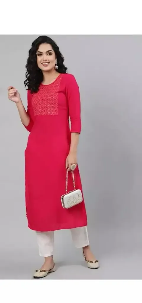 Stylish Women Rayon Casual Kurta