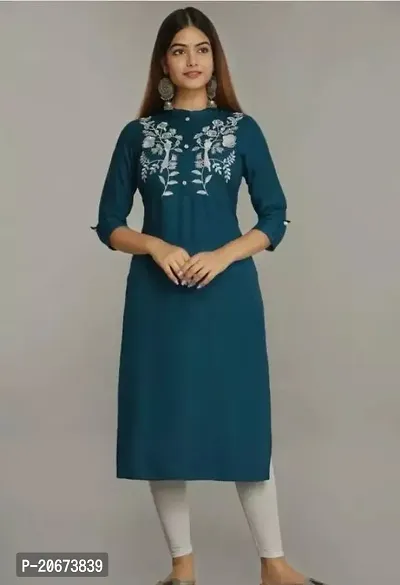 Stylish Women Rayon Casual Kurta-thumb0