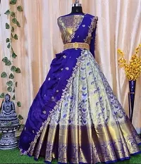 Stylish Fancy Designer Kanjivaram Silk Lehenga Choli Set For Women-thumb1