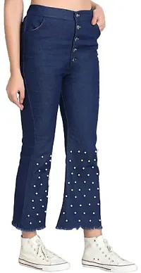 Classic Denim Solid Jeans for Women-thumb2