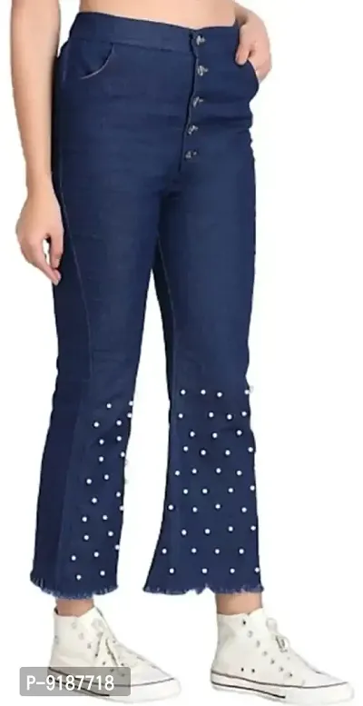 Classic Denim Solid Jeans for Women-thumb3