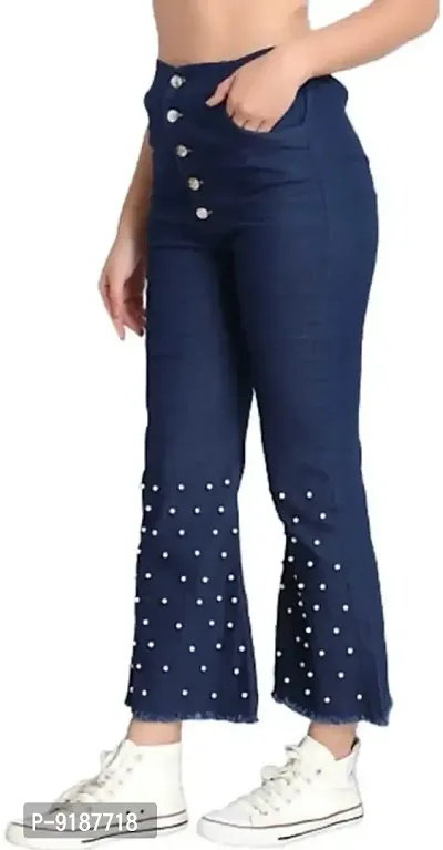 Classic Denim Solid Jeans for Women-thumb4