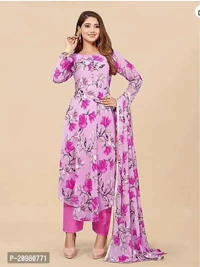 Floral Print Flared Anarkali Kurta Set