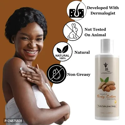 LA'BANGERRY Almond Moisturizing Body Lotion For Soft Touch, Cold Cream, Whitening Cream, Smoother Glowing Skin  Skin Protection Enriched(50 ML)-thumb0