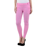 FEELBLUE Women's Skinny Fit Poly Cotton Jeggings (Jeggings_Free Size)-thumb3