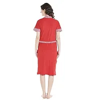 Superior Women's Terry Cotton Bathrobes (Red, Free Size)-thumb2