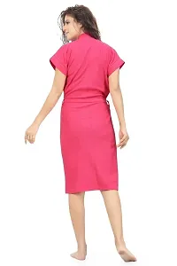 Be You Fashion Pink Cotton Bathrobe-thumb1