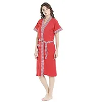 Superior Women's Terry Cotton Bathrobes (Red, Free Size)-thumb1