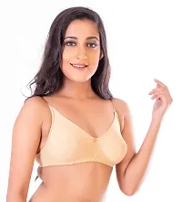 FeelBlue Comfort Women's Transparent Strap Non-Padded Non-Wired Cotton Bra (Multicolour) - Combo Pack of 4-thumb2