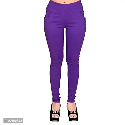 Superior Women's Slim Fit Jeggings (Single Jegins_Purple_Free Size)-thumb0