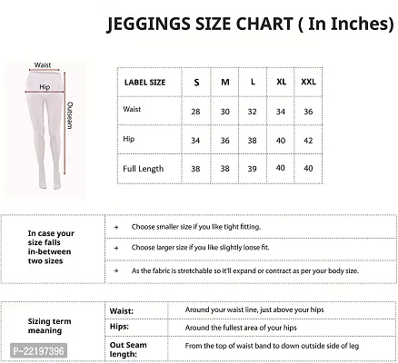 FeelBlue Lycra Stretchable Jeggings for Women(Pack of 2) (Skin  Purple, S)-thumb4