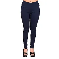 FEELBLUE Lycra Stretchable Jeggings for Women(Pack of 2)-thumb3