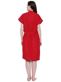 Secret Wish Women's Cherry-Red Towel Bathrobe (Free Size)-HC-E128-538-thumb2