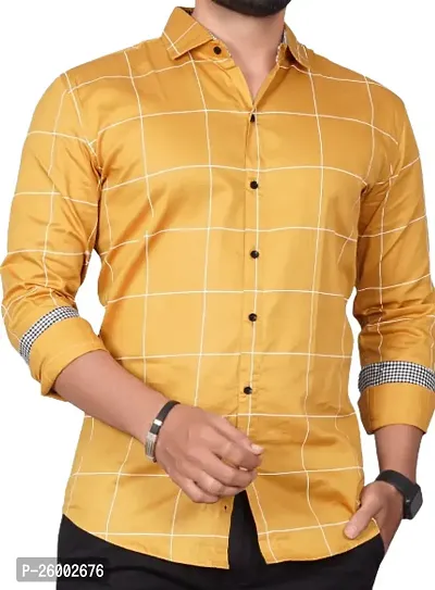 Classic Cotton Blend Casual Shirts For Men-thumb0