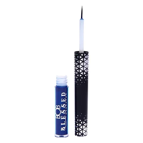 BOB BlessedObsessed Liquid Eyeliner, Colour eyeliner, Waterproof, Smudgeproof with fine eyeliner brush | Radiant Blue