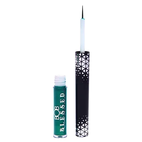 BOB BlessedObsessed Liquid Eyeliner, Colour eyeliner, Waterproof, Smudgeproof with fine eyeliner brush | Vibrant Green