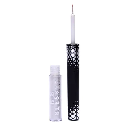 BOB BlessedObsessed Liquid Eyeliner, Colour eyeliner, Waterproof, Smudgeproof with fine eyeliner brush | Soft white