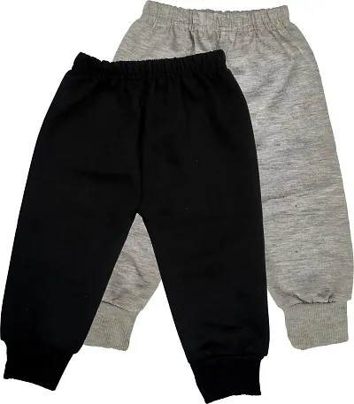 Stylish Blend Solid Trousers For Boys (Pack Of 2)