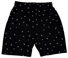 Short For Boys  Girls Casual Printed Cotton Blend (Black, Pack of 3)-thumb1